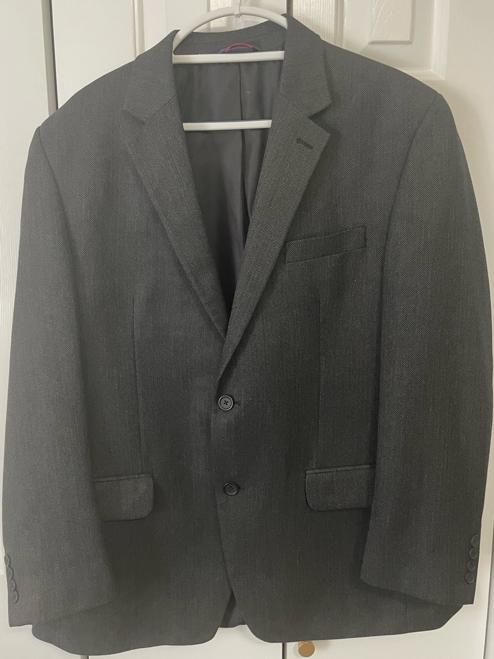 Izod Men's Dark Gray Two-Button Suit Jacket